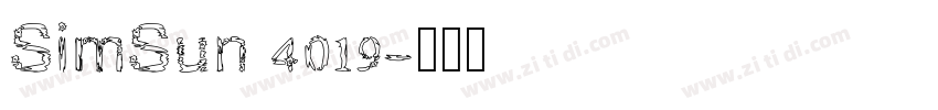 SimSun 4019字体转换